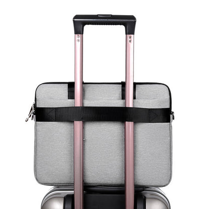 Two types of unprinted briefcases for business laptops